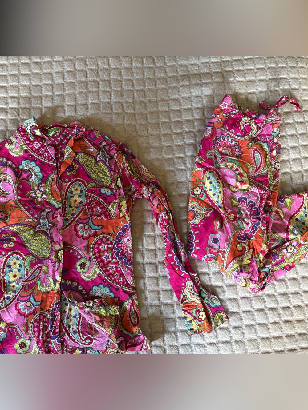 Vera Bradley Bright Pink Floral Pajama Set